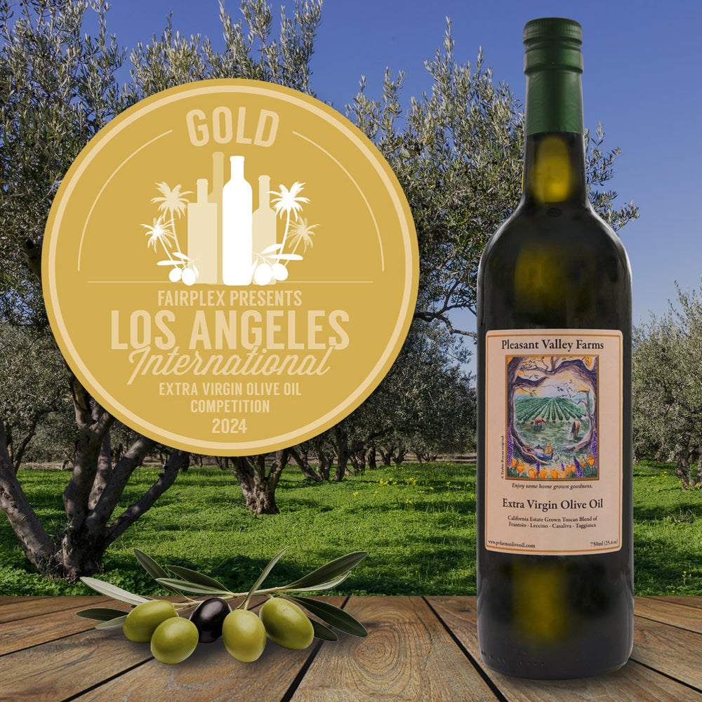 We Won Gold! 2024 LA Olive Oil Competition - Pleasant Valley Farms